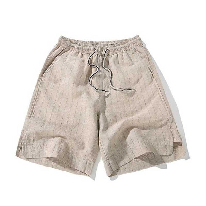 Retro Linen Striped Shorts