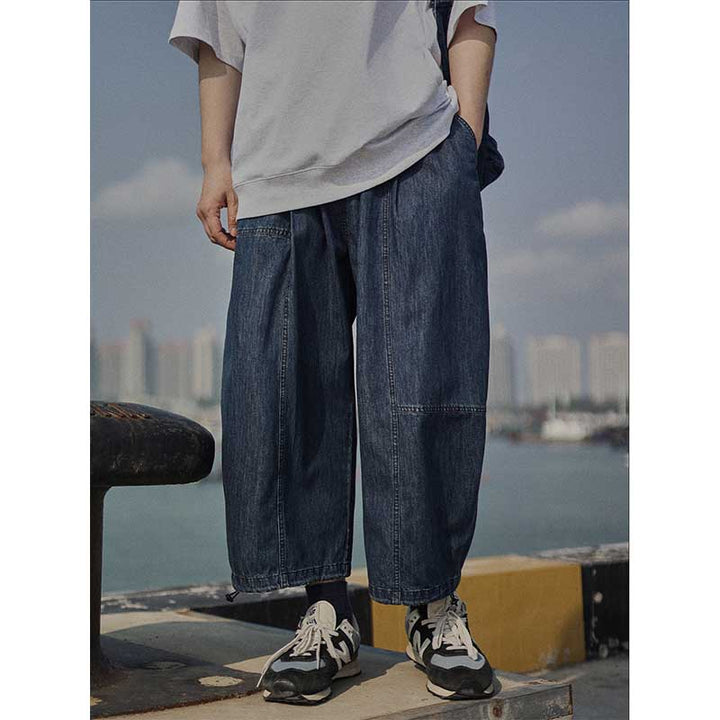 Cropped Loose-fitting Casual Jeans