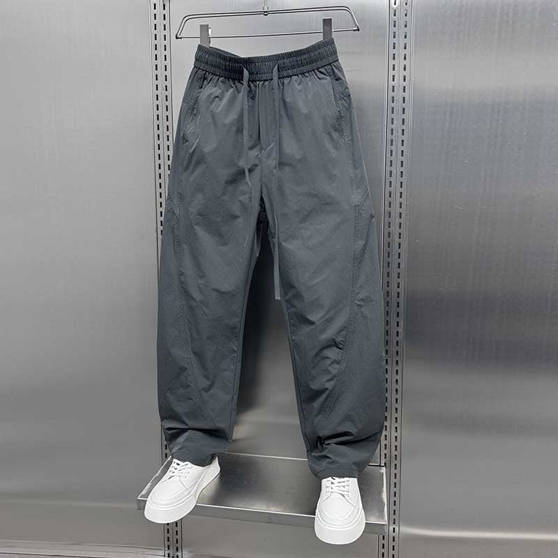 Breathable Loose-fitting Straight Drawstring Quick-drying Trousers