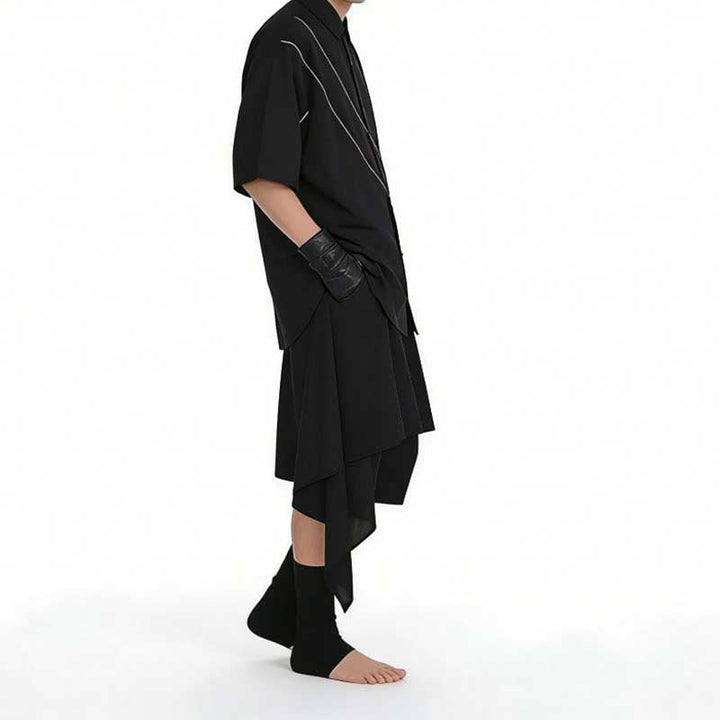 Loose-Fit Casual Lapel T-Shirt