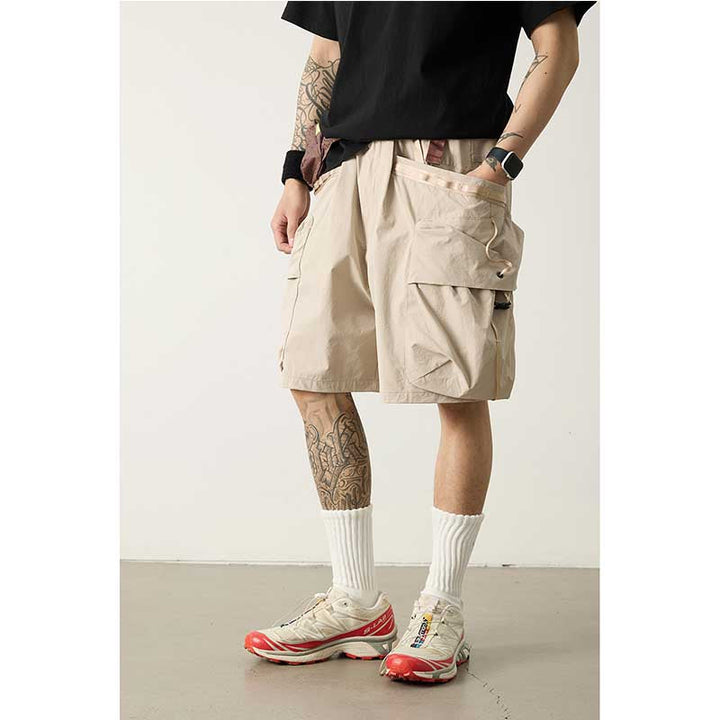 Large Pockets Loose-fitting Casual Shorts
