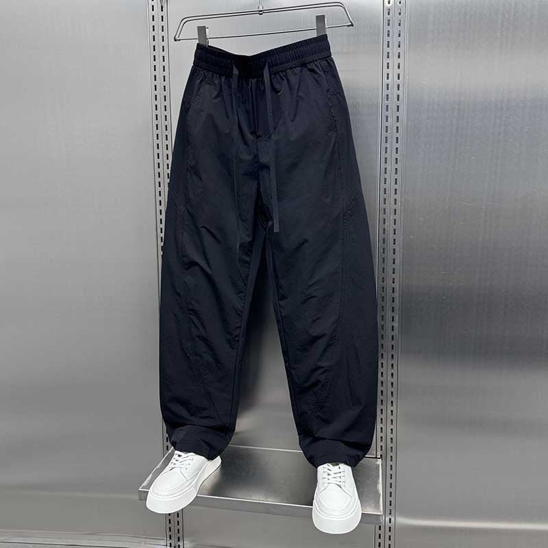 Breathable Loose-fitting Straight Drawstring Quick-drying Trousers