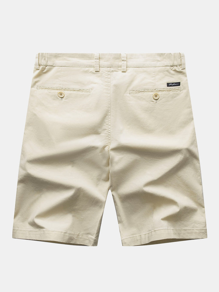 Stripe Knit Zip Up Polo Shirt &amp; Cotton Chino Shorts
