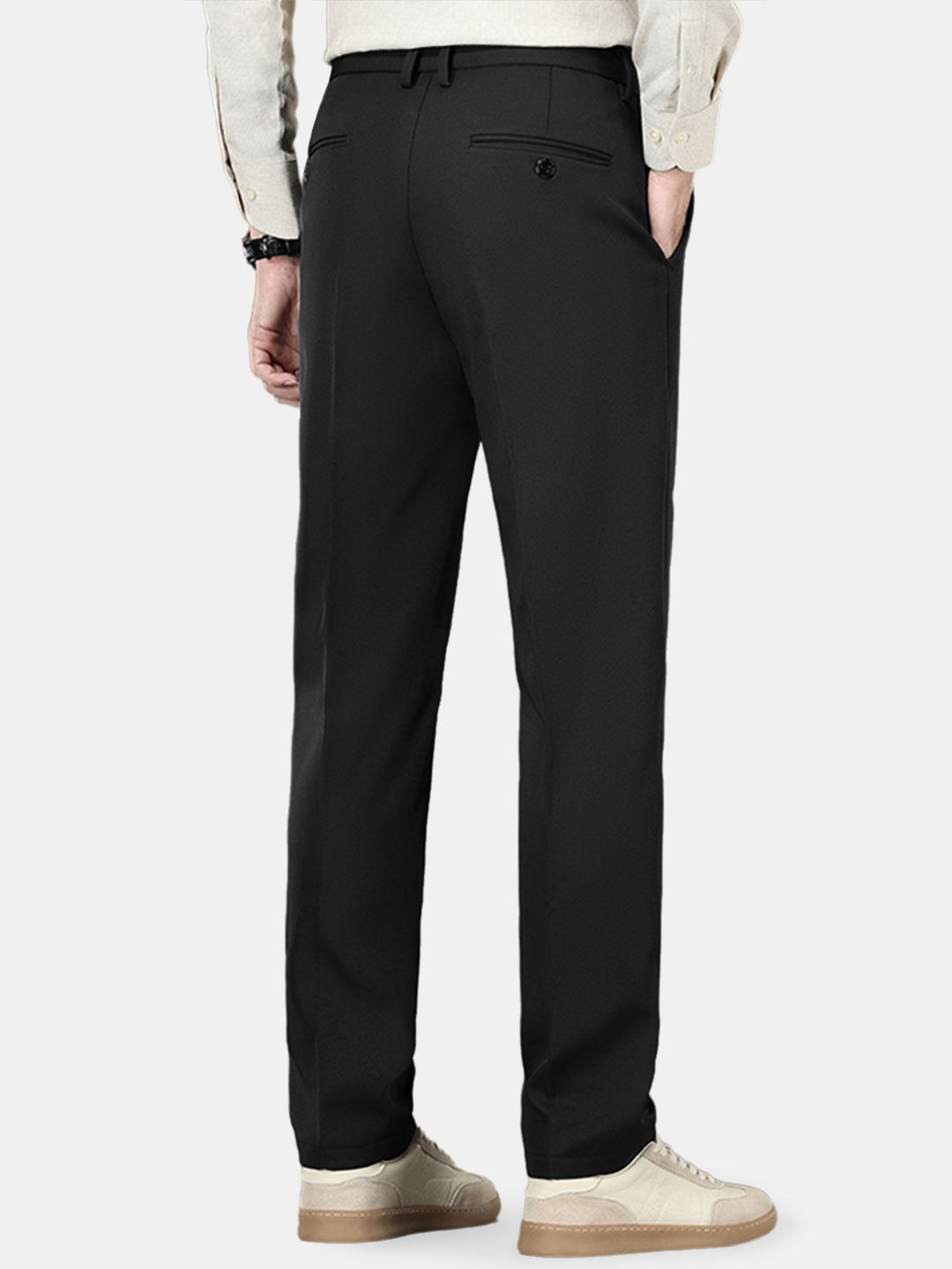 Warm Fleece-Lined Slim Fit Tapered Cropped Trousers