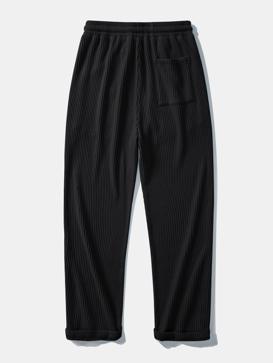 Drawstring Knitted Waffle Pants