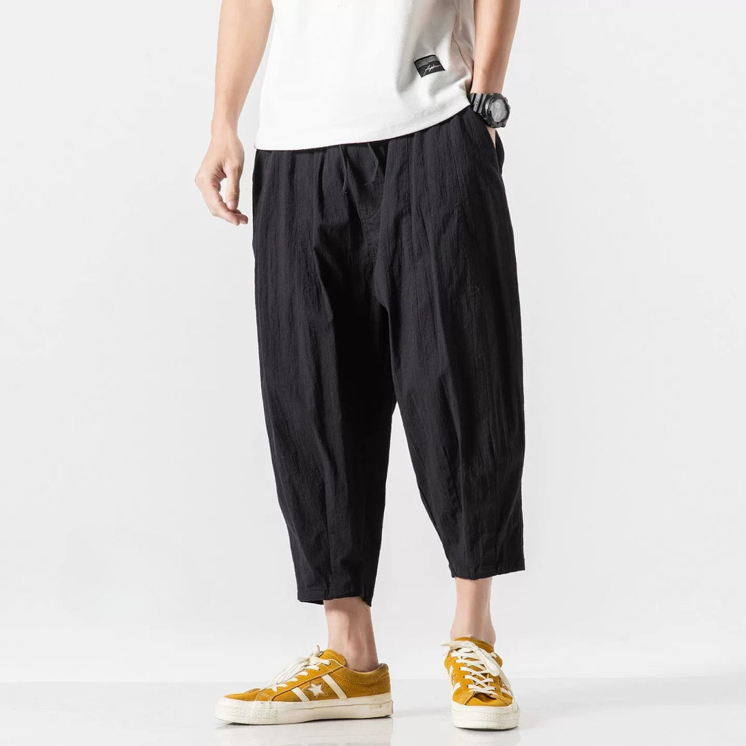 Summer Wide-Leg Crop Pants