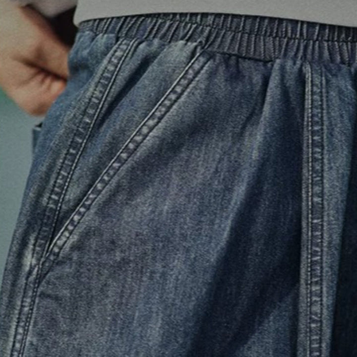 Cropped Loose-fitting Casual Jeans