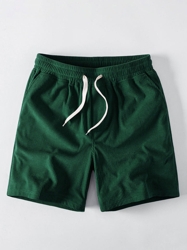Relax Fit Milano Print Contrast Collar Polo Shirt &amp; Corduroy 7" Shorts