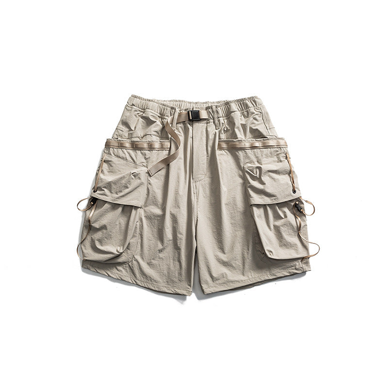Large Pockets Loose-fitting Casual Shorts