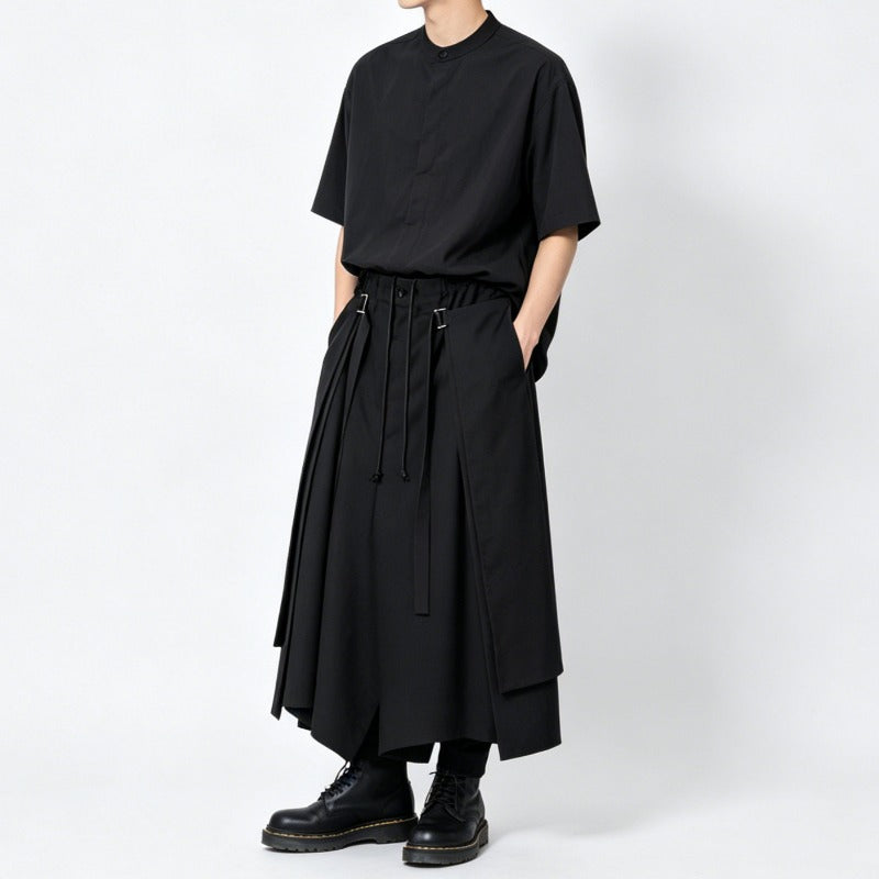 Japanese Drapey Tencel Short-Sleeve Shirt