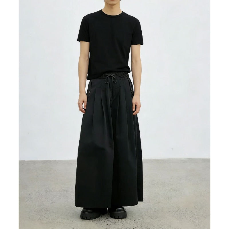 Unisex High-Waisted Loose Wide-Leg Pants