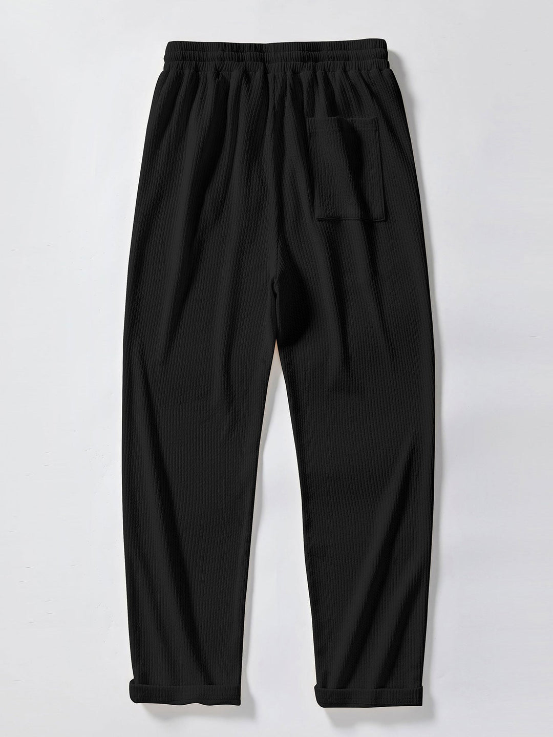 Short Sleeve Jacquard Polo &amp; Straight Leg Ribbed Pants