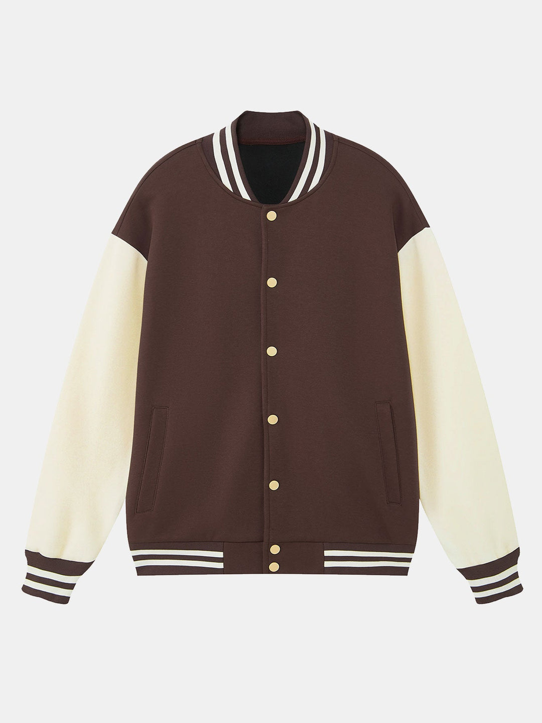 Jersey Contrast Preppy Jacket