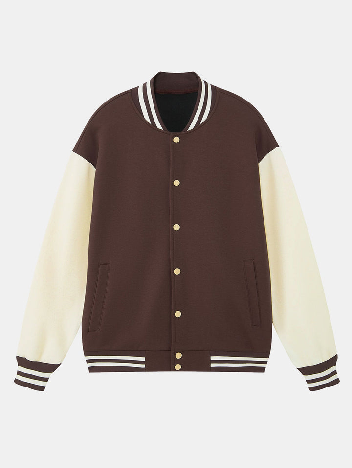 Jersey Contrast Preppy Jacket