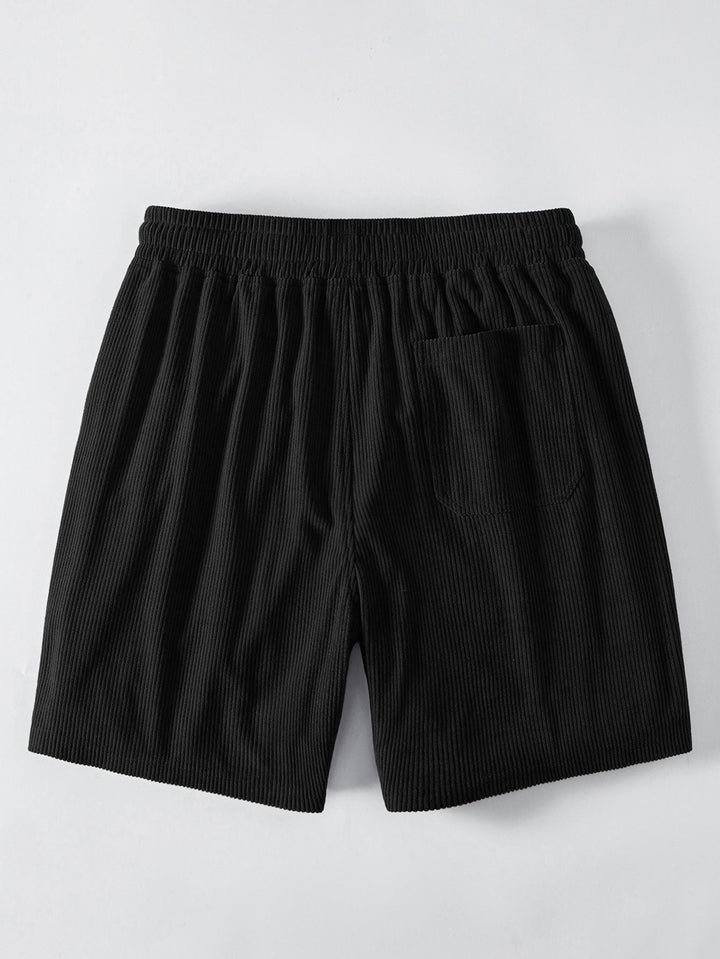 Relax Fit Milano Print Contrast Collar Polo Shirt &amp; Corduroy 7" Shorts