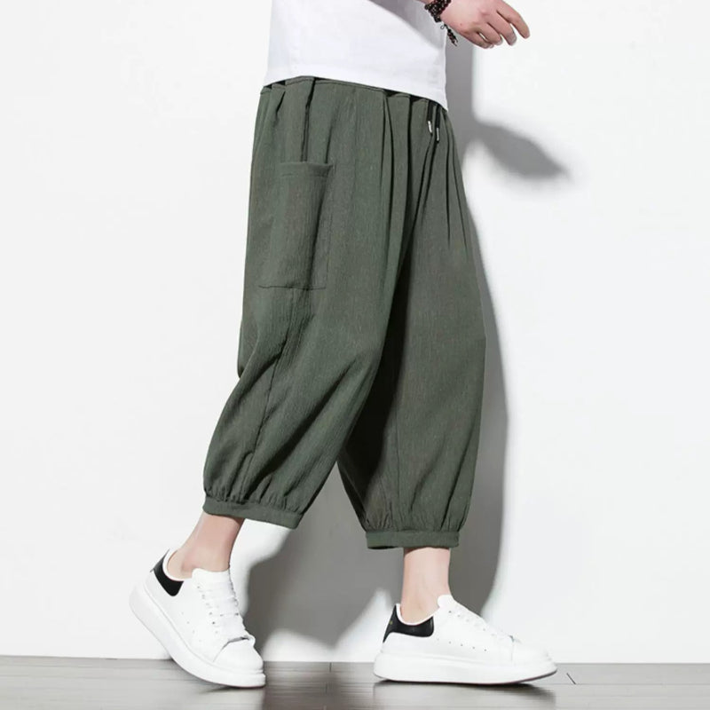 Ice Silk Thin Drape Casual Loose Wide-leg Pants