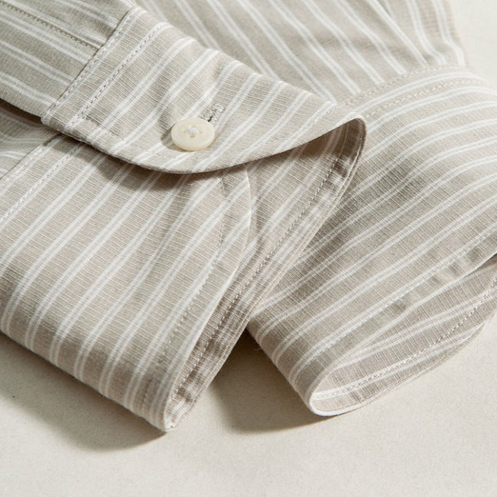 Japanese Striped Loose-fitting Long-sleeved Shirt