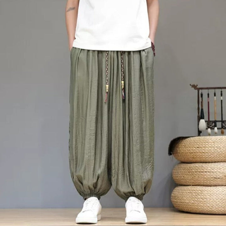Breathable Loose-Fit Ice Silk Wide-Leg Pants