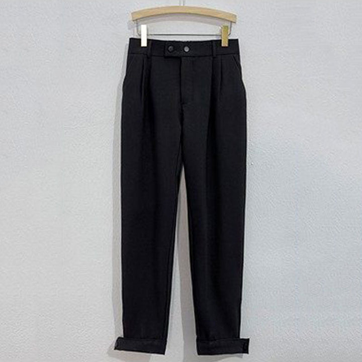 Summer Casual Slim-Fit Cropped Trousers