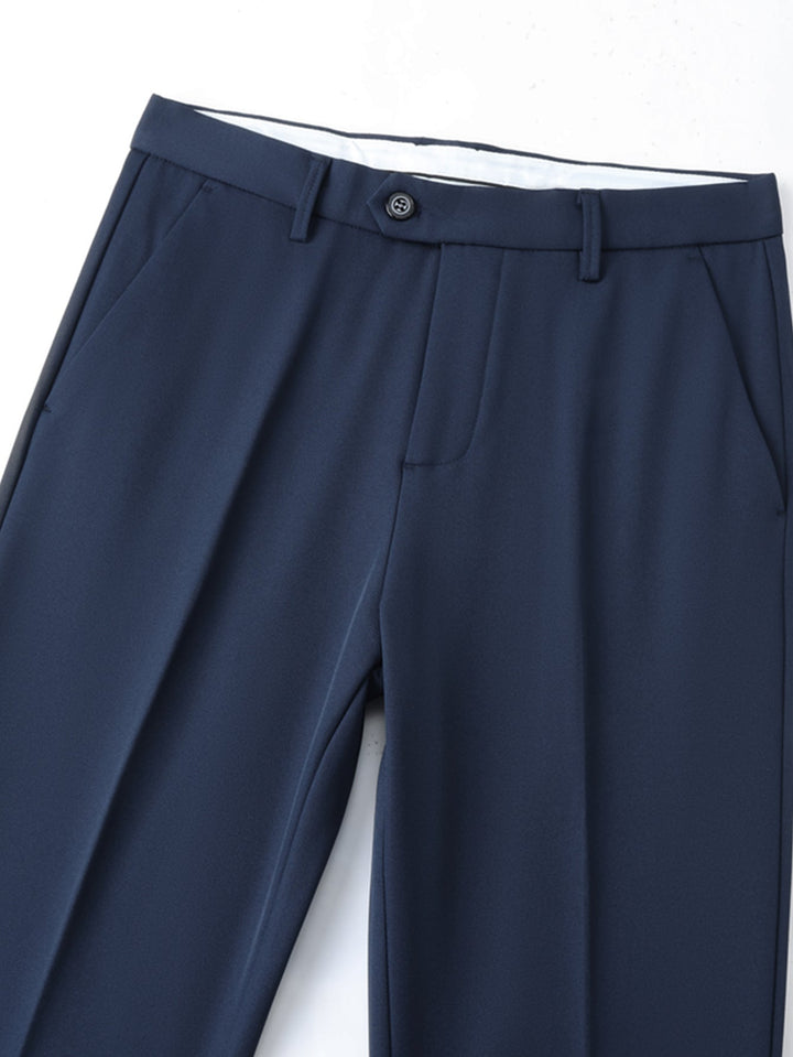 Warm Fleece-Lined Slim Fit Tapered Cropped Trousers