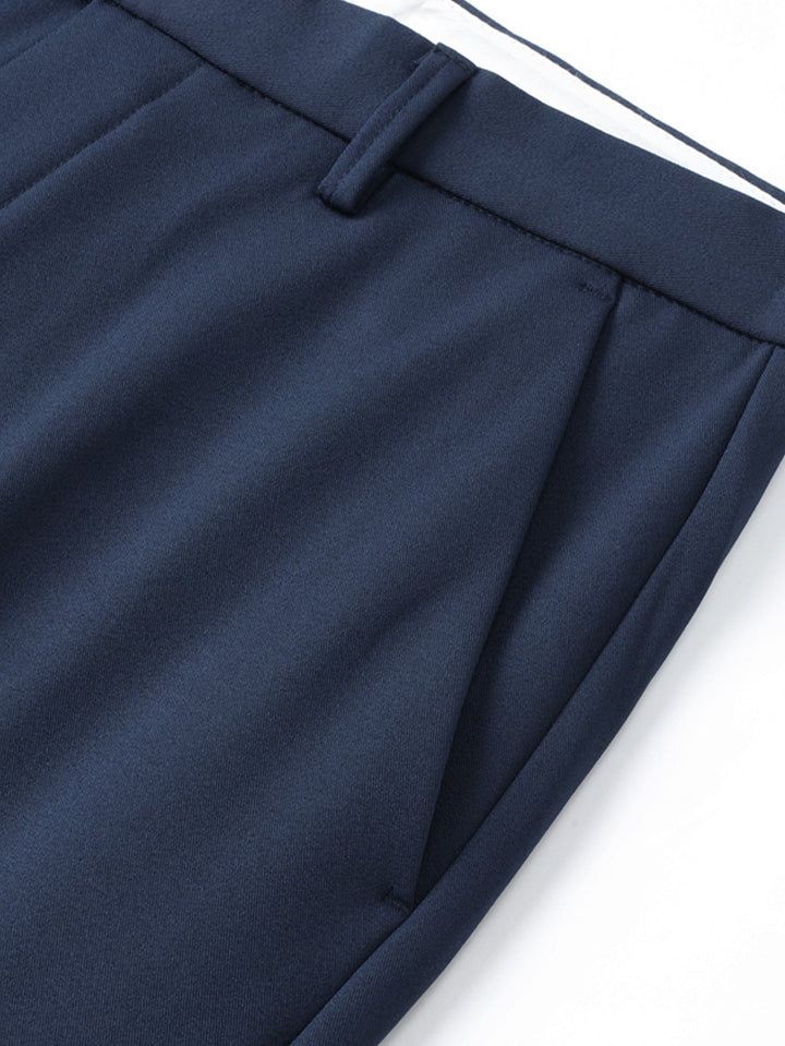 Warm Fleece-Lined Slim Fit Tapered Cropped Trousers