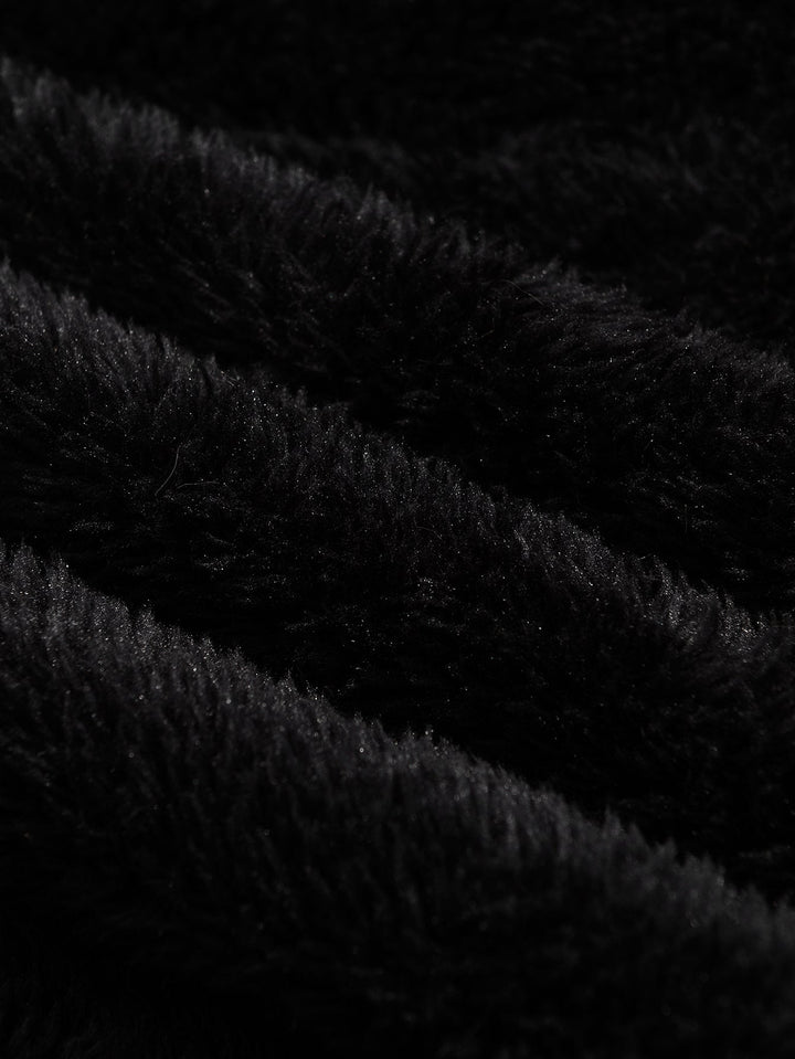 Faux Fur Notch Lapel Jacket