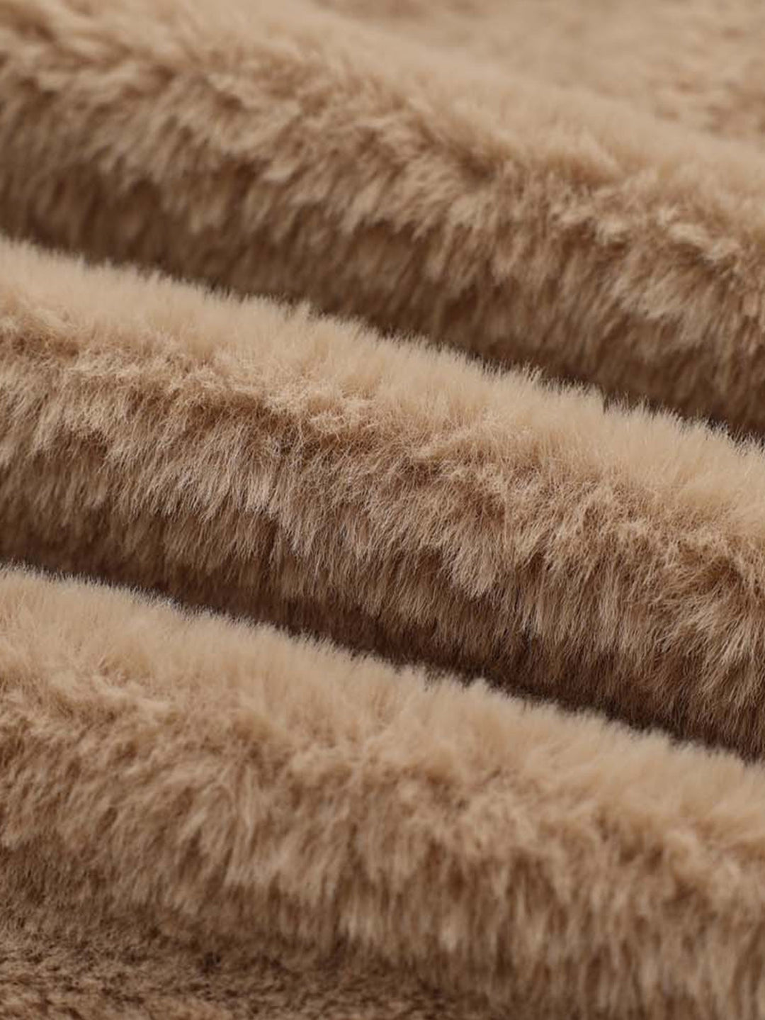 Boxy Camouflage Faux Fur Collar Hooded Jacket