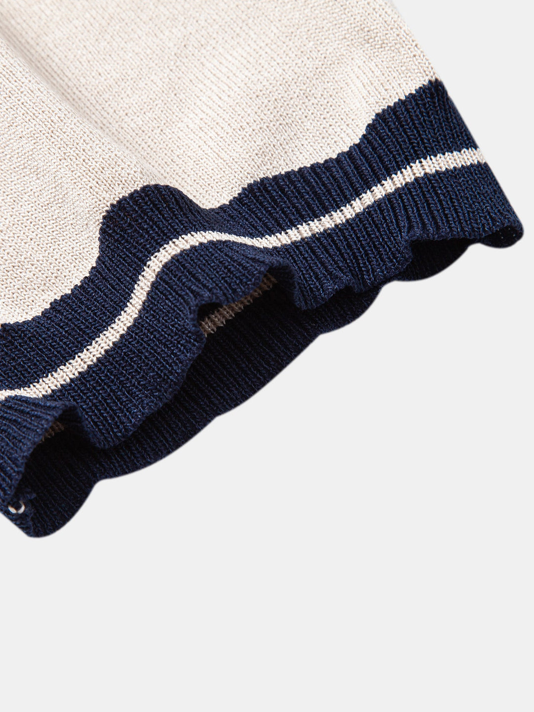 Contrast Trim Zipper Knit Polo &amp; Slim Fit Tapered Trousers