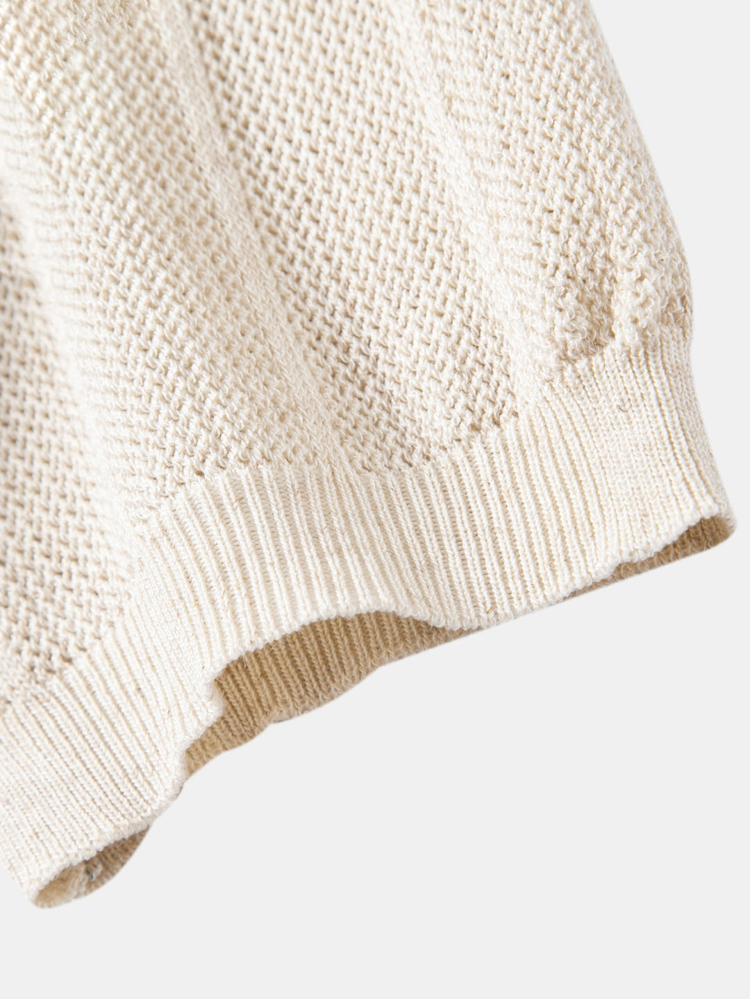 Linen Stripe Open Knit Polo &amp; Straight Leg Linen Pants