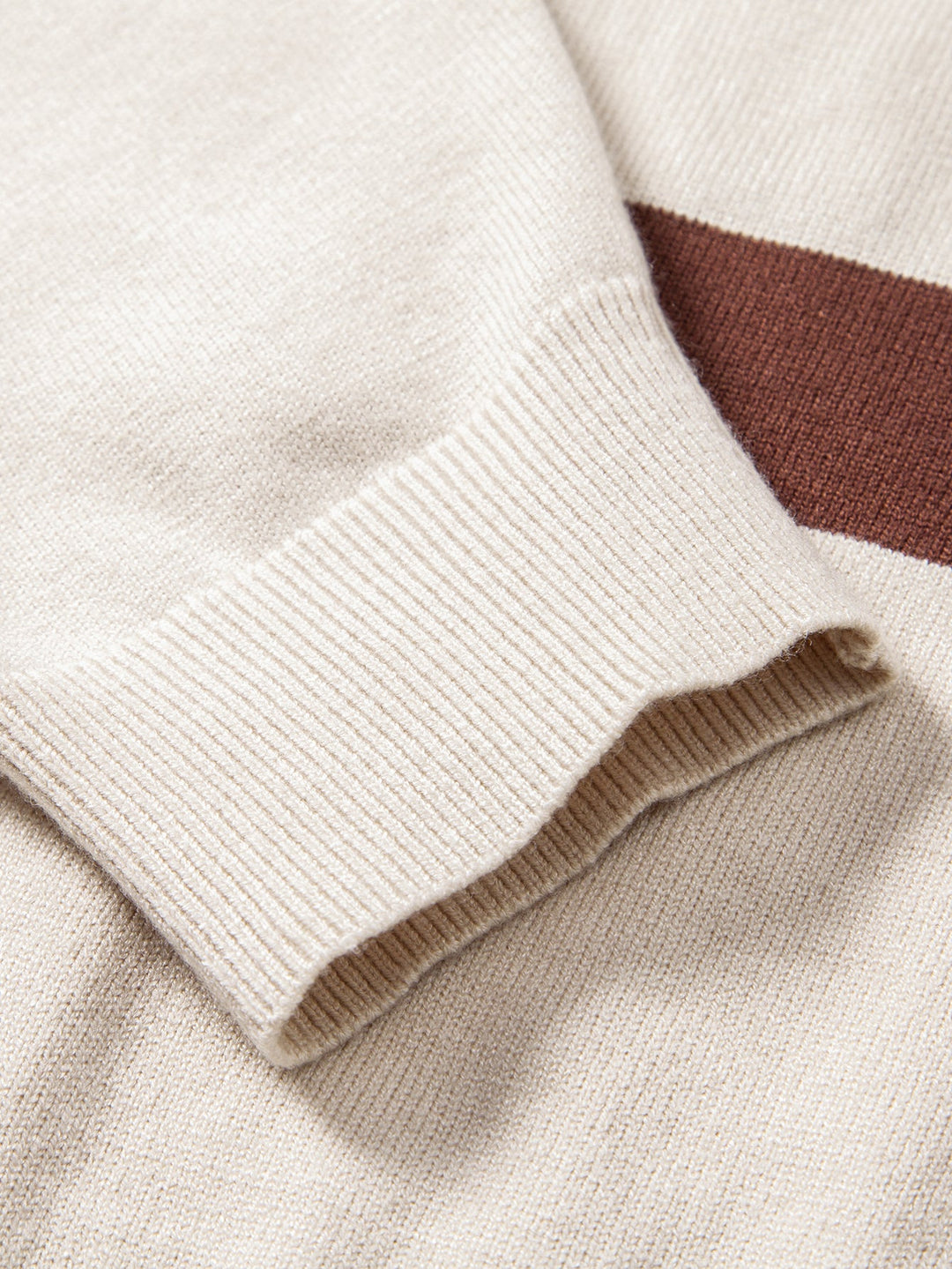 Long Sleeve Stripe Knit Polo Shirt &amp; Slim Fit Tapered Trousers