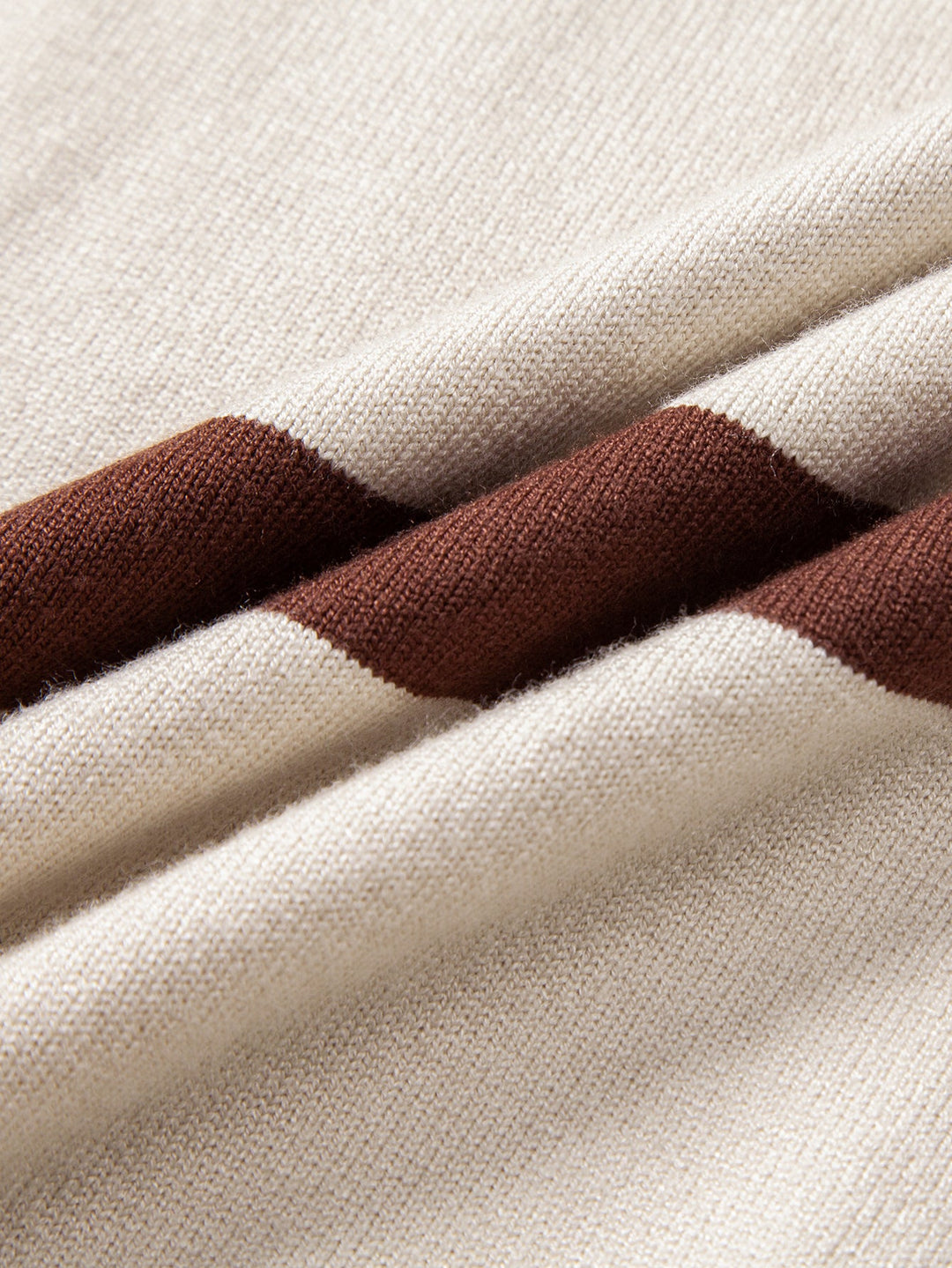 Long Sleeve Stripe Knit Polo Shirt &amp; Slim Fit Tapered Trousers