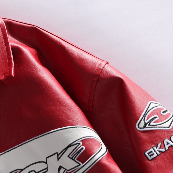 Black Air Leather Racing Jacket