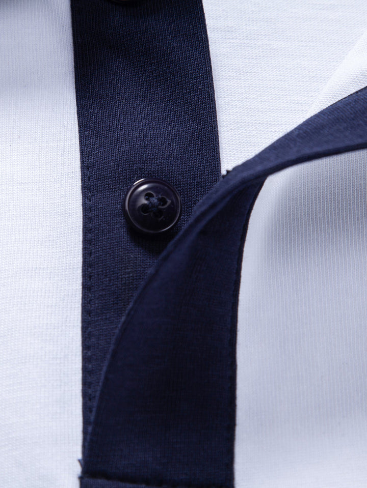 Relax Fit Contrast Cotton Polo &amp; Cotton Drawstring 7" Shorts