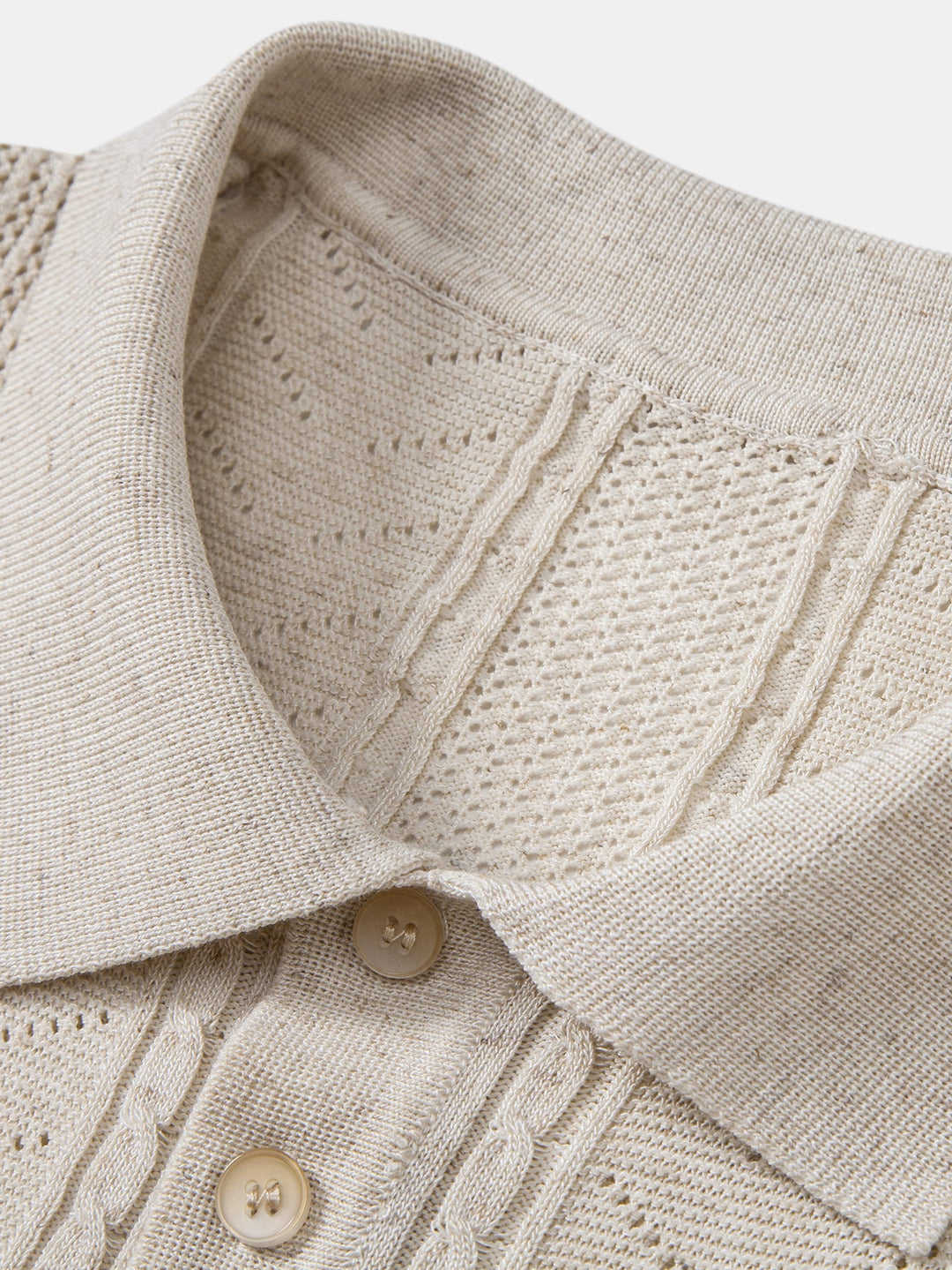 Linen Textured Knit Polo &amp; Slim Fit Tapered Trousers