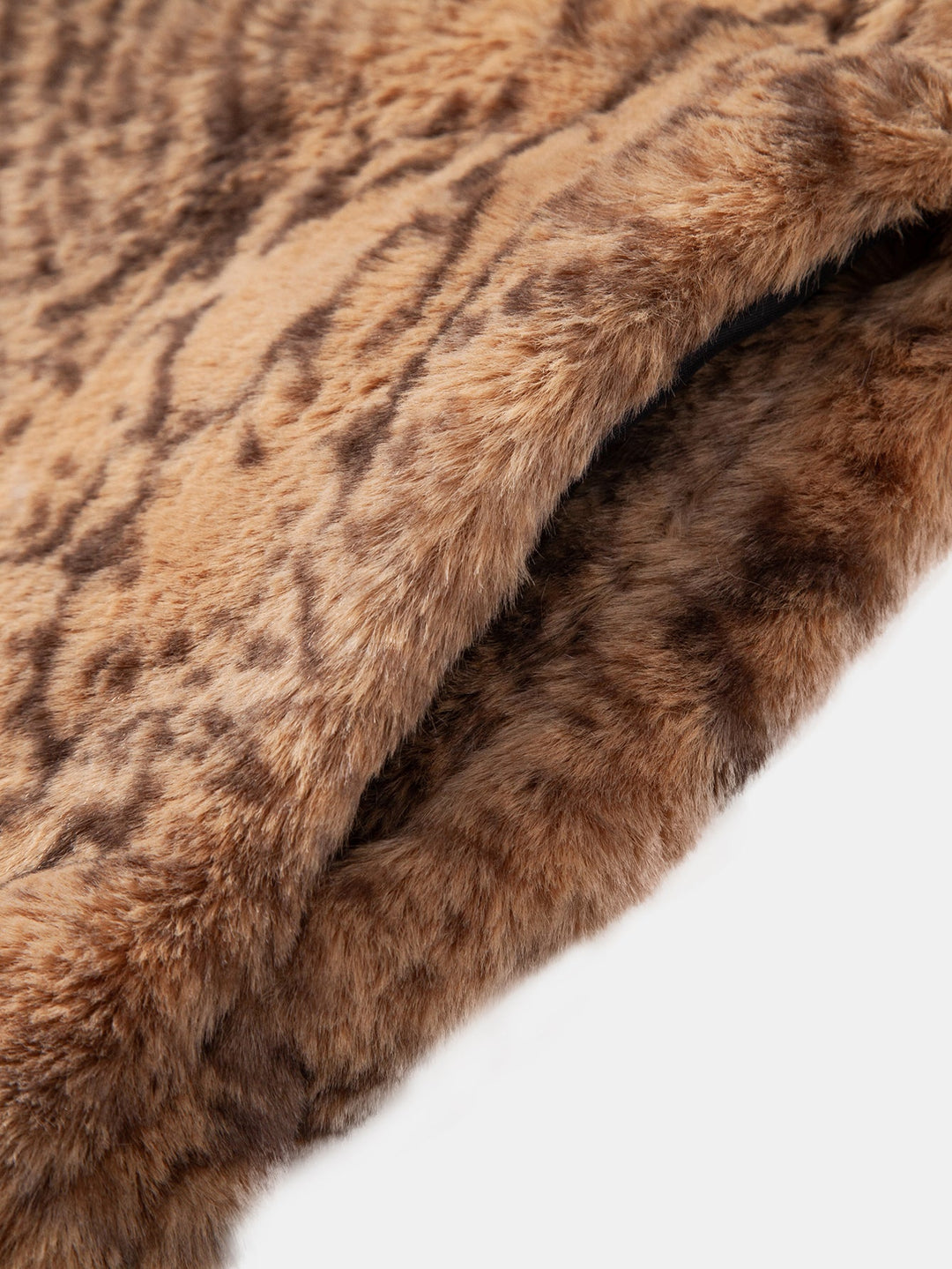 Faux Fur Serpentine Hooded Vest