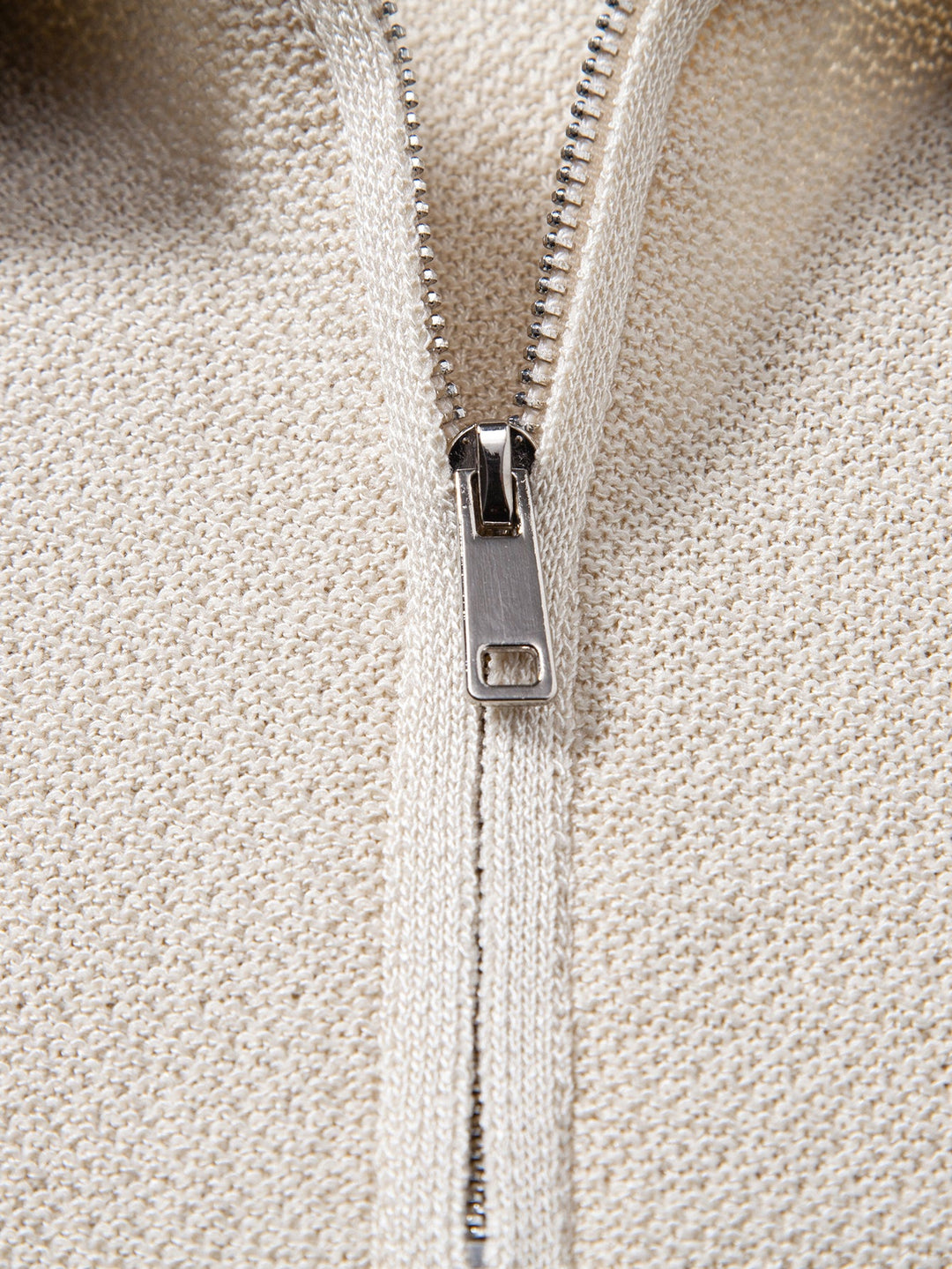 Contrast Zipper Knit Polo &amp; Slim Fit Tapered Trousers