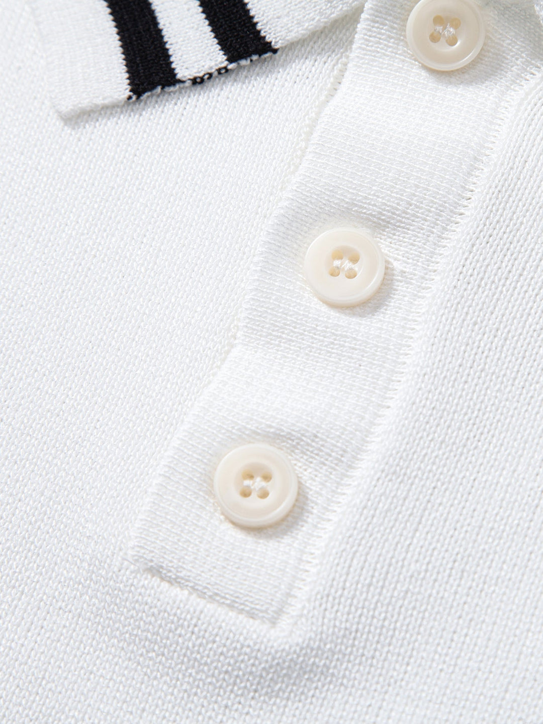 Contrast Trim Twisted Jacquard Knit Polo &amp; Slim Fit Tapered Trousers