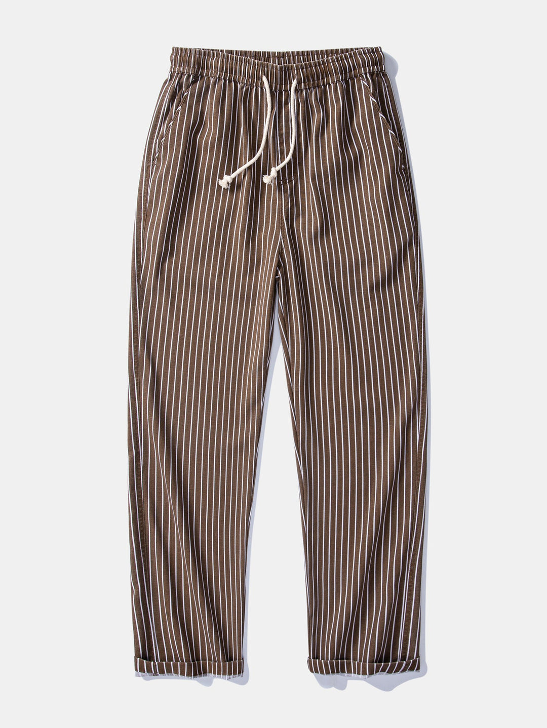 Stripe Straight Leg Linen Pants