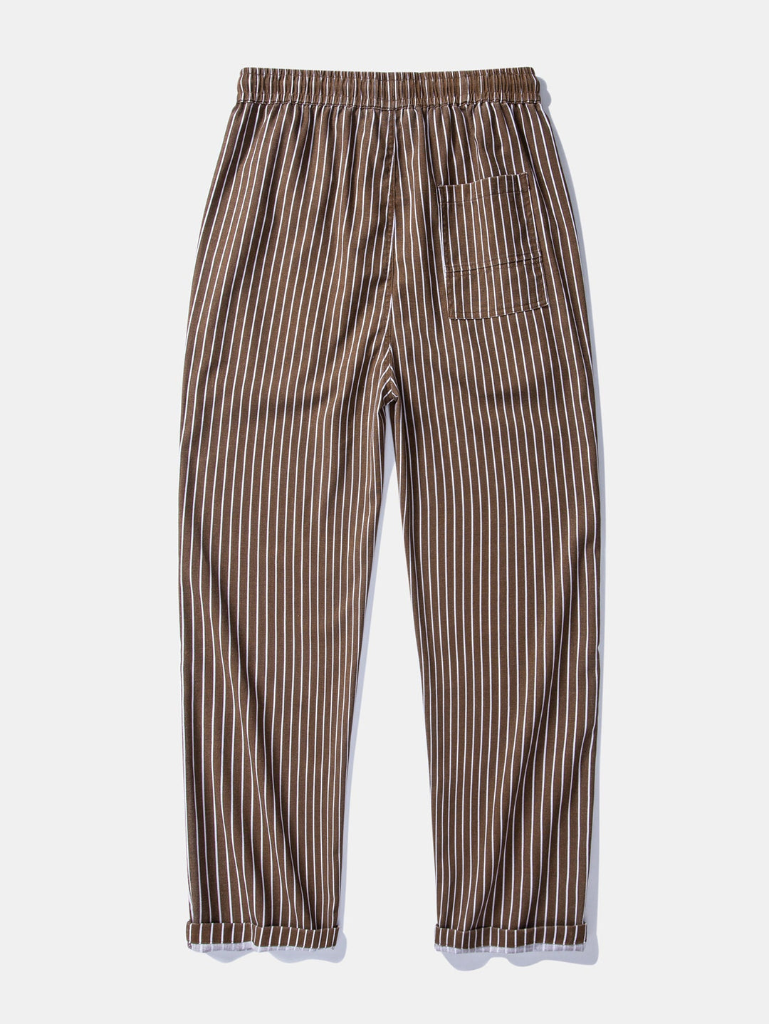 Stripe Straight Leg Linen Pants