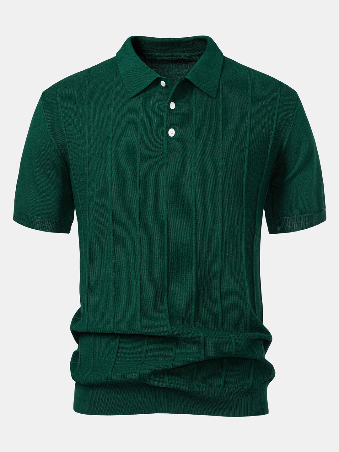 Stripe Jacquard Knit Polo Shirt &amp; Slim Fit Tapered Trousers