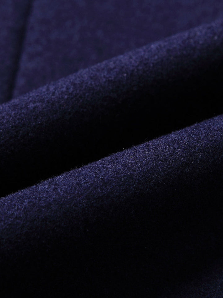 Stand Collar Wool Blend Overcoat