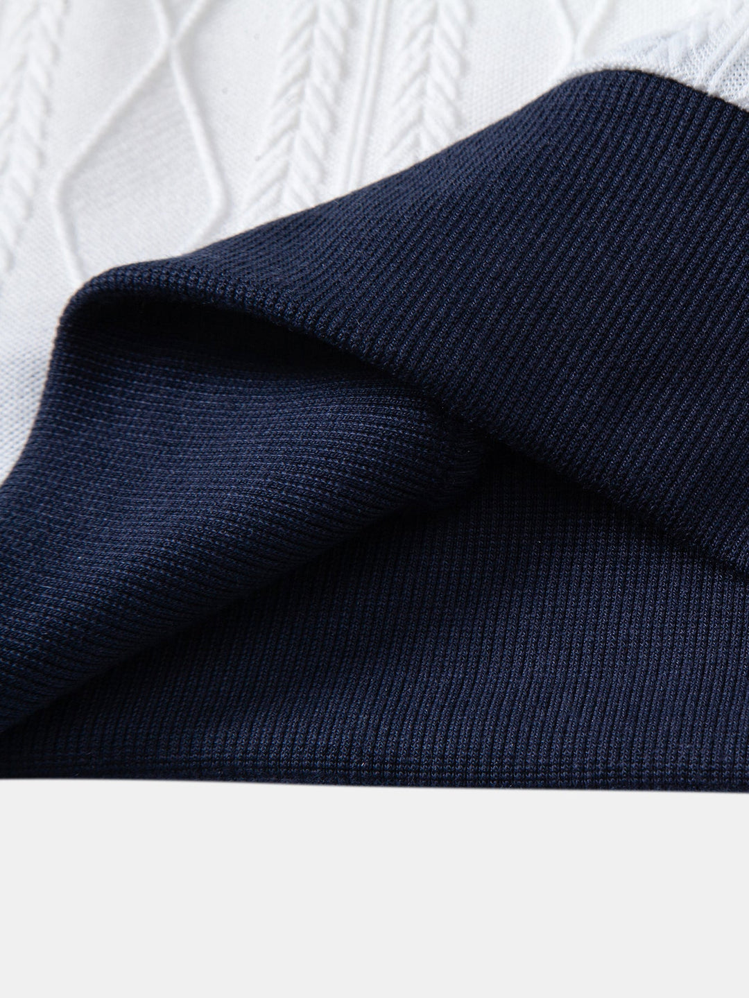 Contrast Geometry Jacquard Knit Polo &amp; Slim Fit Tapered Trousers