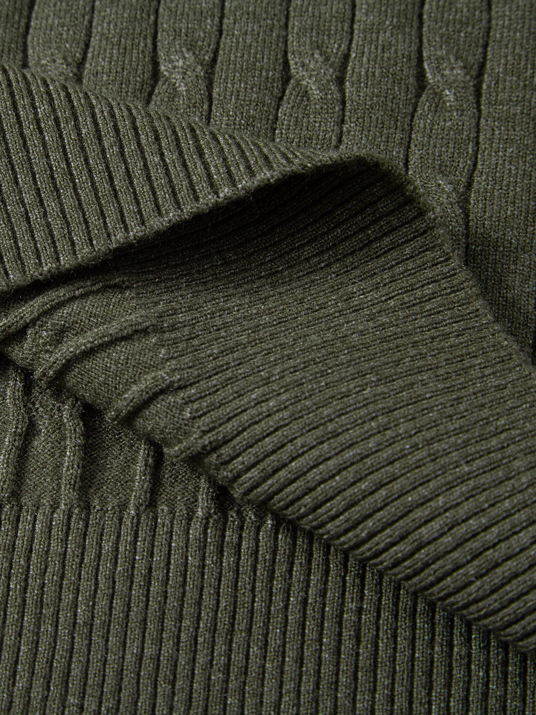 Twisted Jacquard Knit Polo &amp; Elastic Waist Straight Leg Trousers