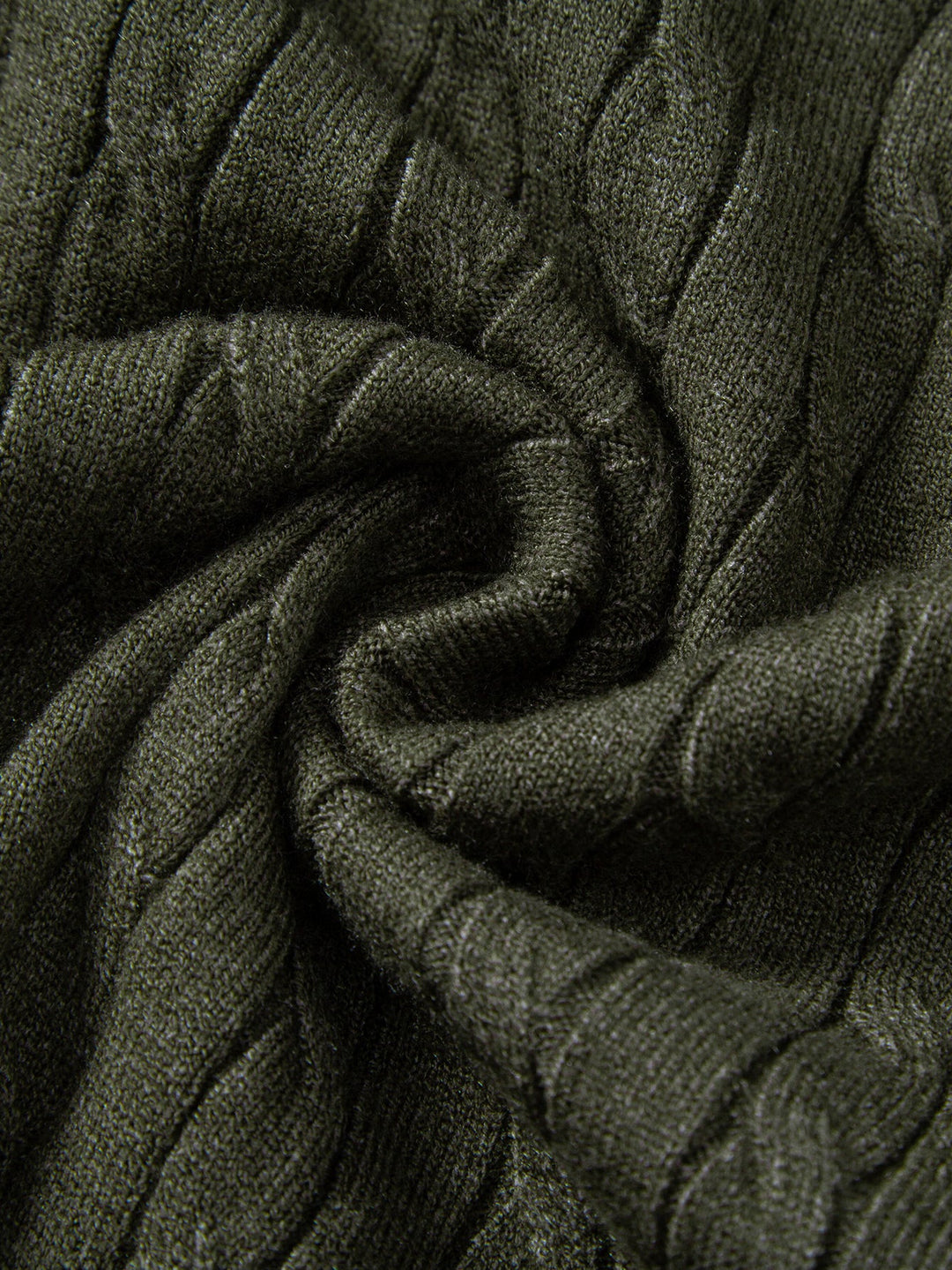 Twisted Jacquard Knit Polo &amp; Elastic Waist Straight Leg Trousers
