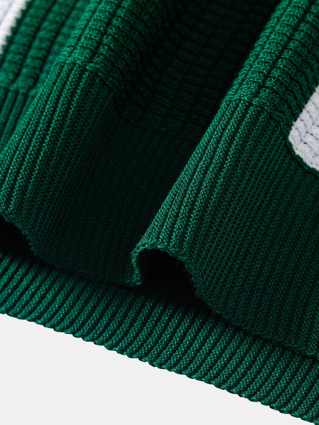 Stripe Johnny Collar Knit Polo &amp; Straight Leg Ribbed Pants