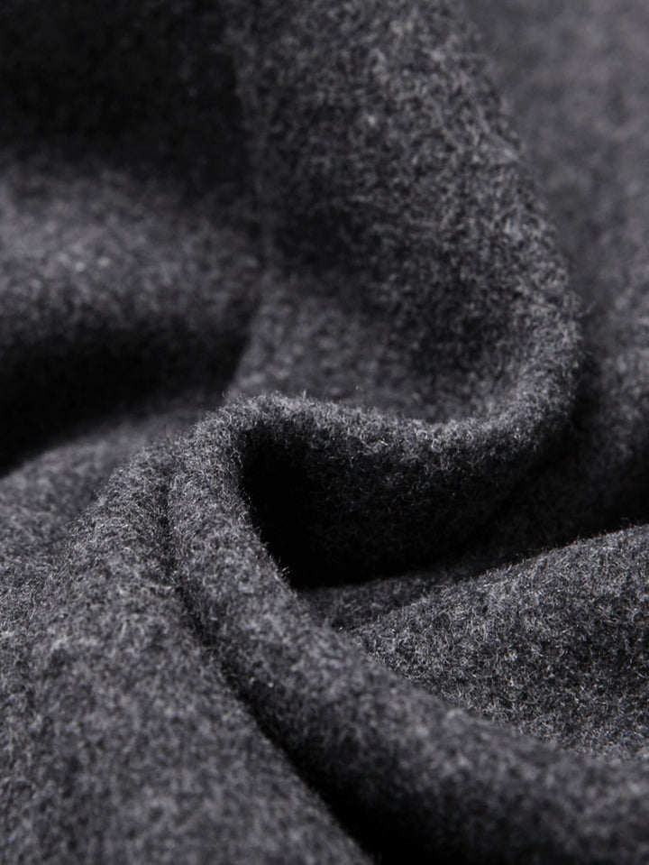 Notch Lapel Wool Blend Overcoat