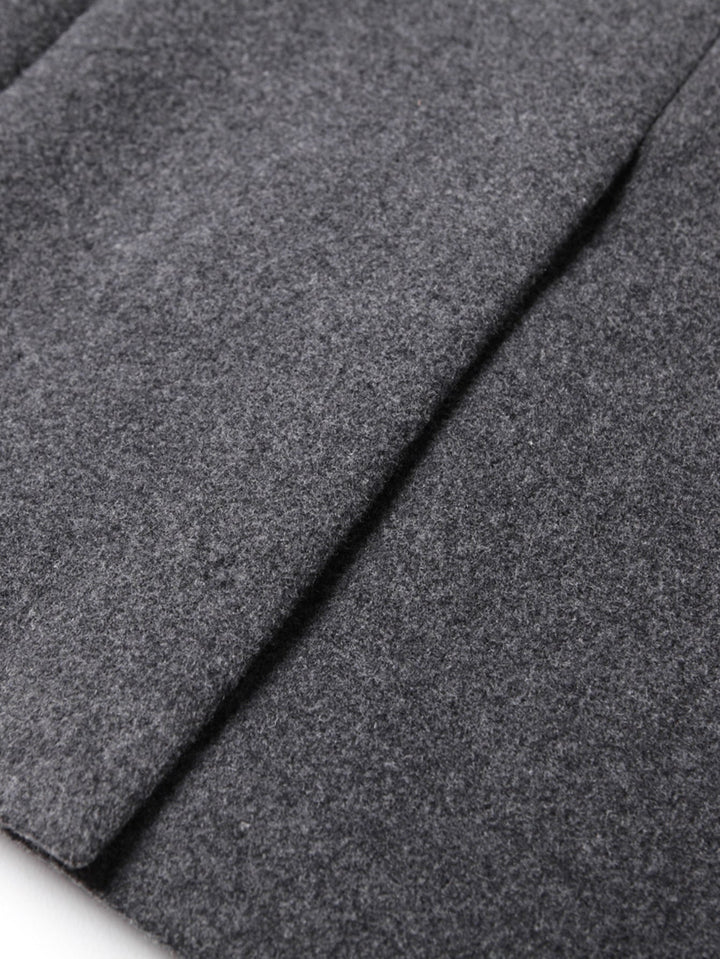 Notch Lapel Wool Blend Overcoat