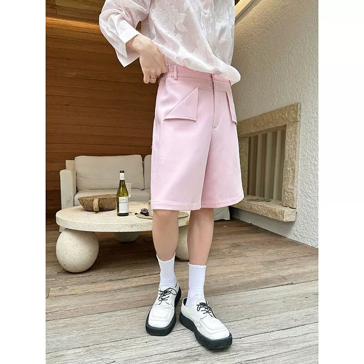 Pink Casual Cargo Shorts