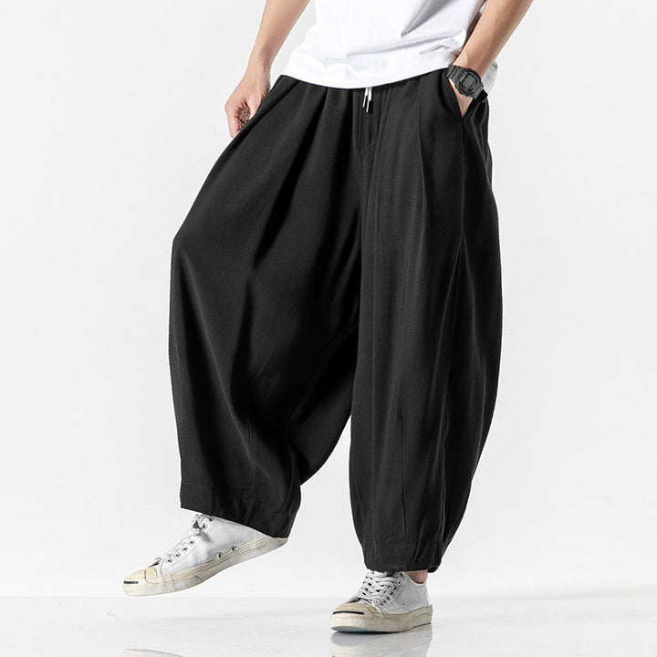 Straight-leg Casual Retro Lantern Pants