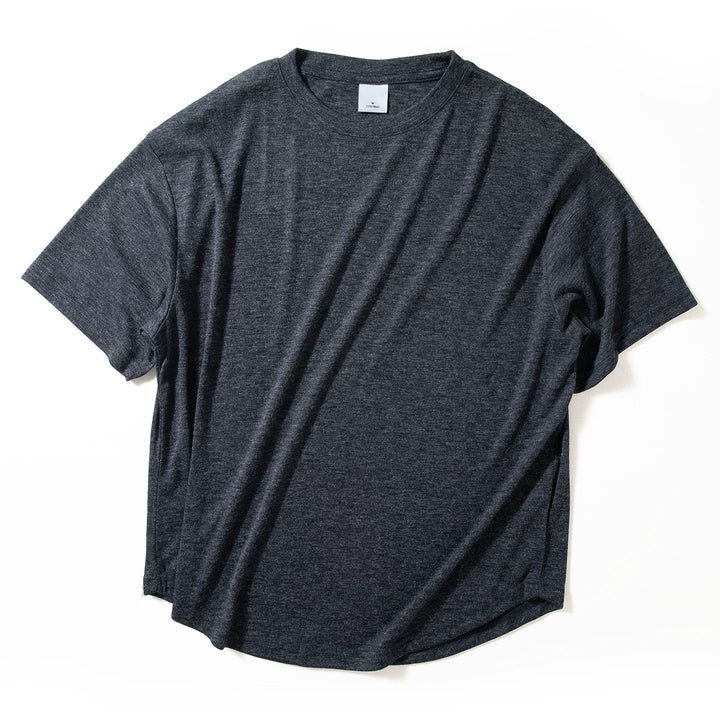 Rounded Hem Loose-fitting Casual T-shirt